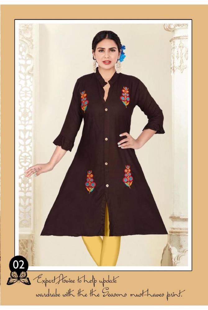 Beauty Queen Nazrin 2 Casual Daily Wear Rayon Printed Kurti Collection